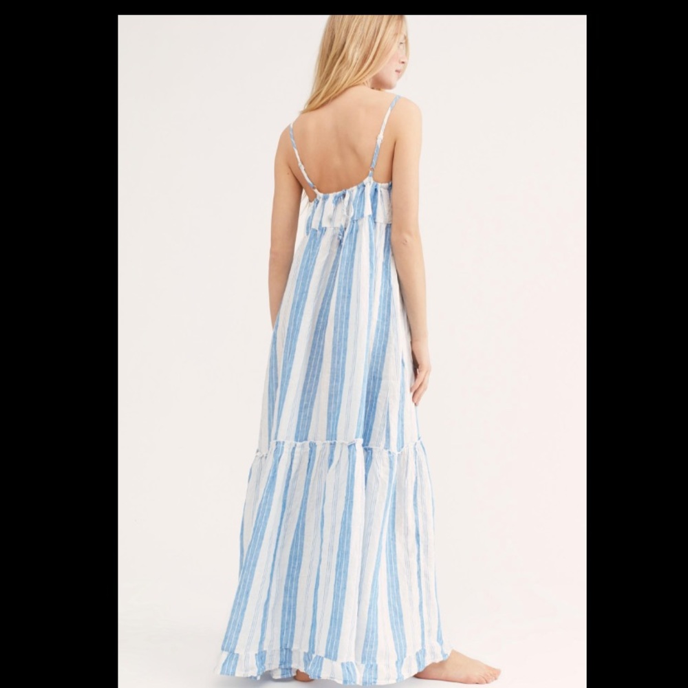 Free People x CP Shades Linen Maxi Dress, Size Medium - Picture 2 of 7